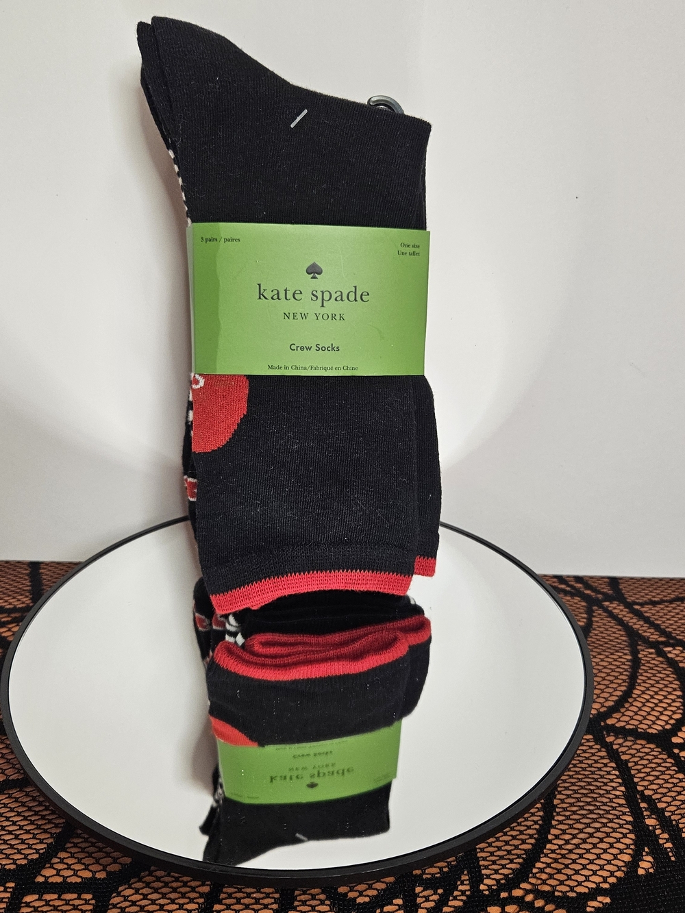 NWT Kate Spade 3 Pair Socks Sz 4-10